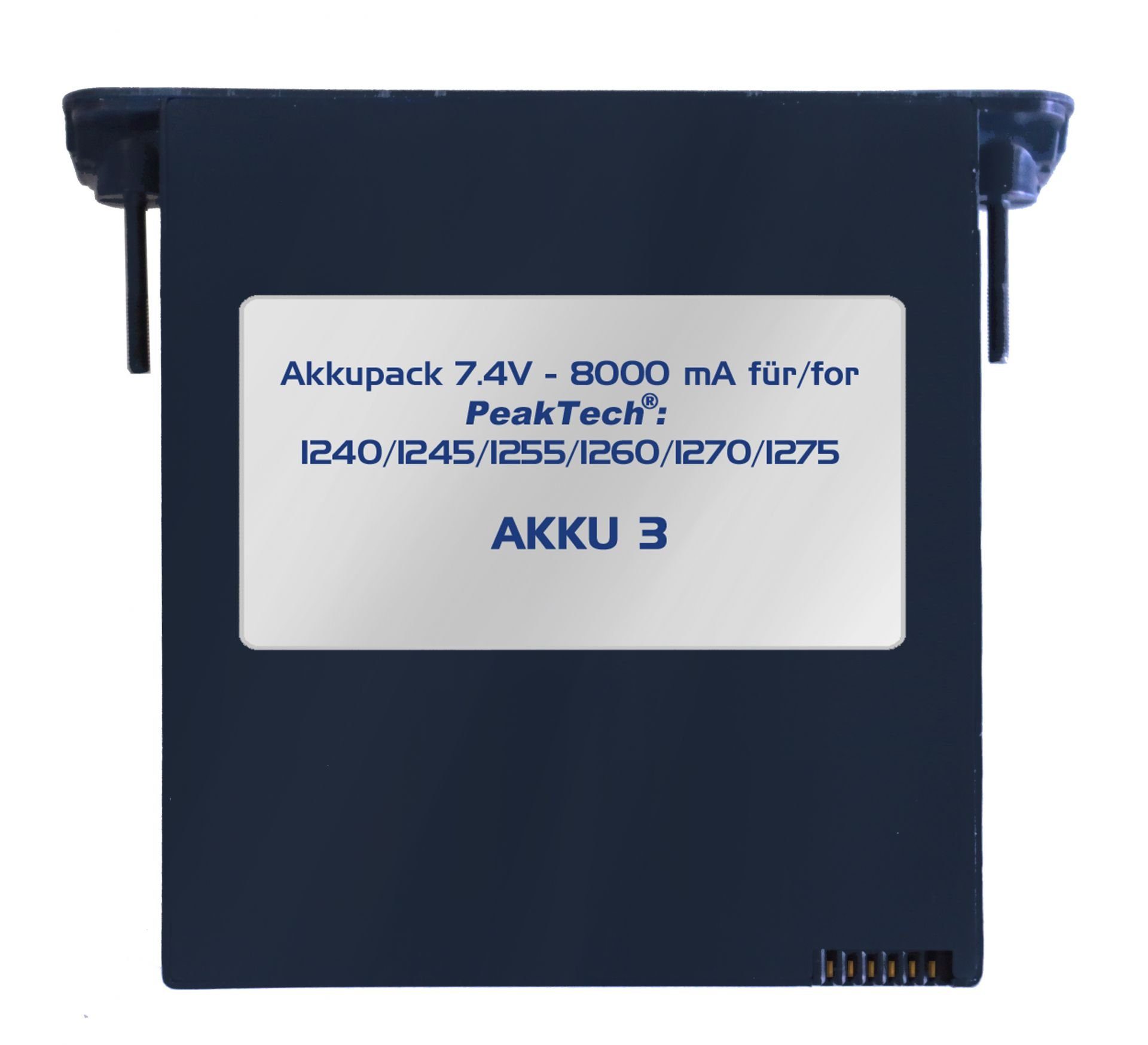 PeakTech PeakTech AKKU 3: Li-Po Akku 7,4 V - 8000 mA/h für PeakTech 1240/1245/1255/1260/1270/1275 Akku