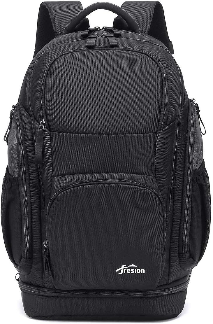 LA CUTE Rucksack Business Laptop-Rucksack 15,6–17,3 Zoll mit USB-Port & Schuhfach (Einzelstück, multifunktionaler Rucksack für Laptop & Reisen, 1x Laptop-Rucksack mit USB-Port in Schwarz/Grau, ca. 26L Volumen), Laptopfach, USB-Port, Schuhfach, wasserabweisend, Fluggepäckgröße