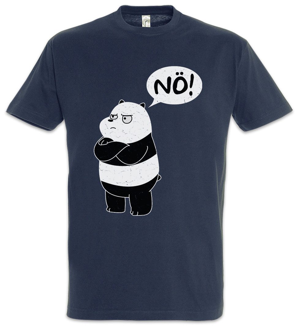 Urban Backwoods Print-Shirt Nö Panda Herren T-Shirt Cute No Nei Spaß Fun Geschenk Bear Bambus (1-tlg) Pandabär Bär China Verneinung