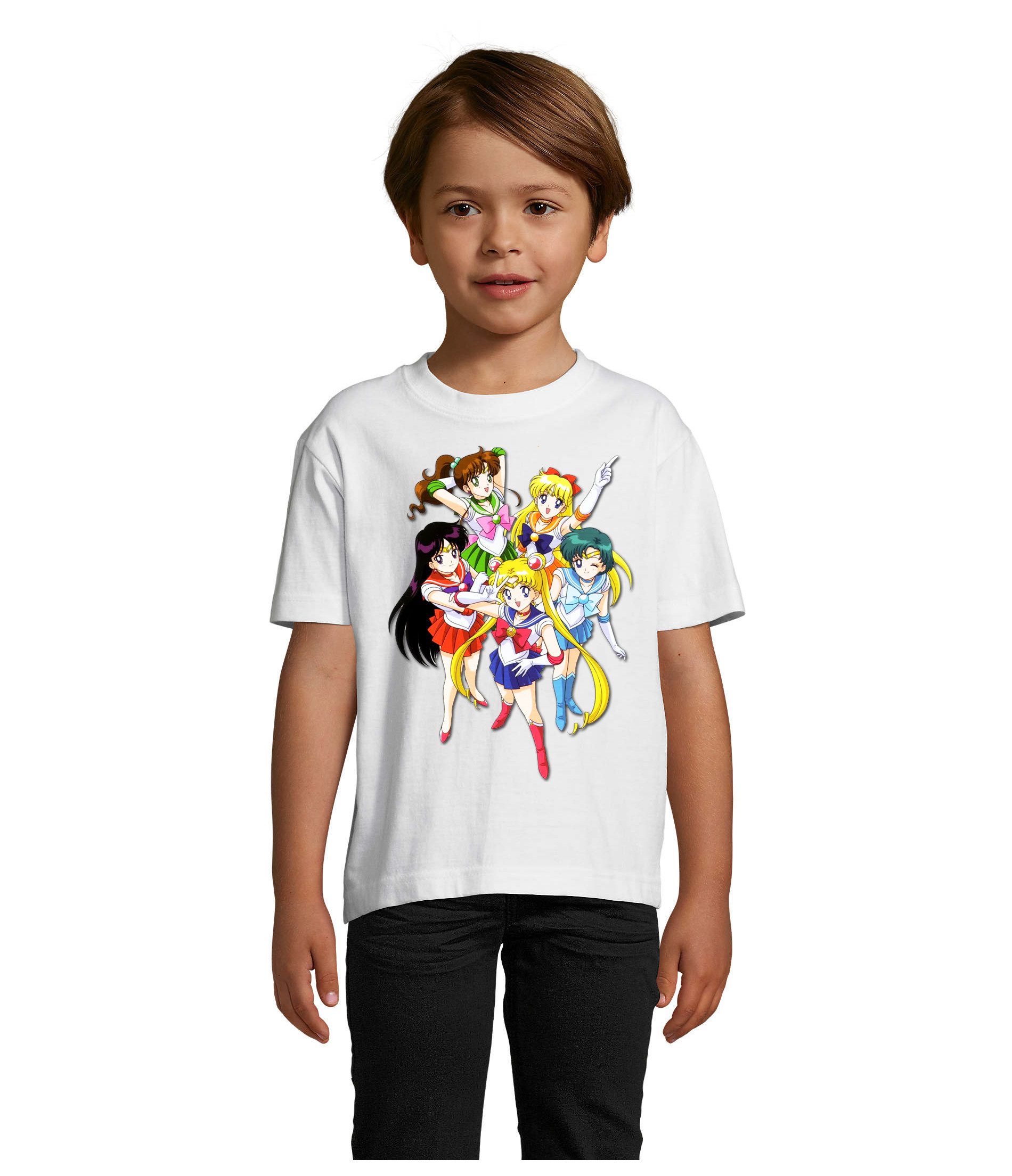 Blondie & Brownie T-Shirt Mädchen Kinder Fun Comic Sailor Moon Friends Anime Manga Mädchen Sailor Moon T-Shirt Anime Manga Friends buntes Design