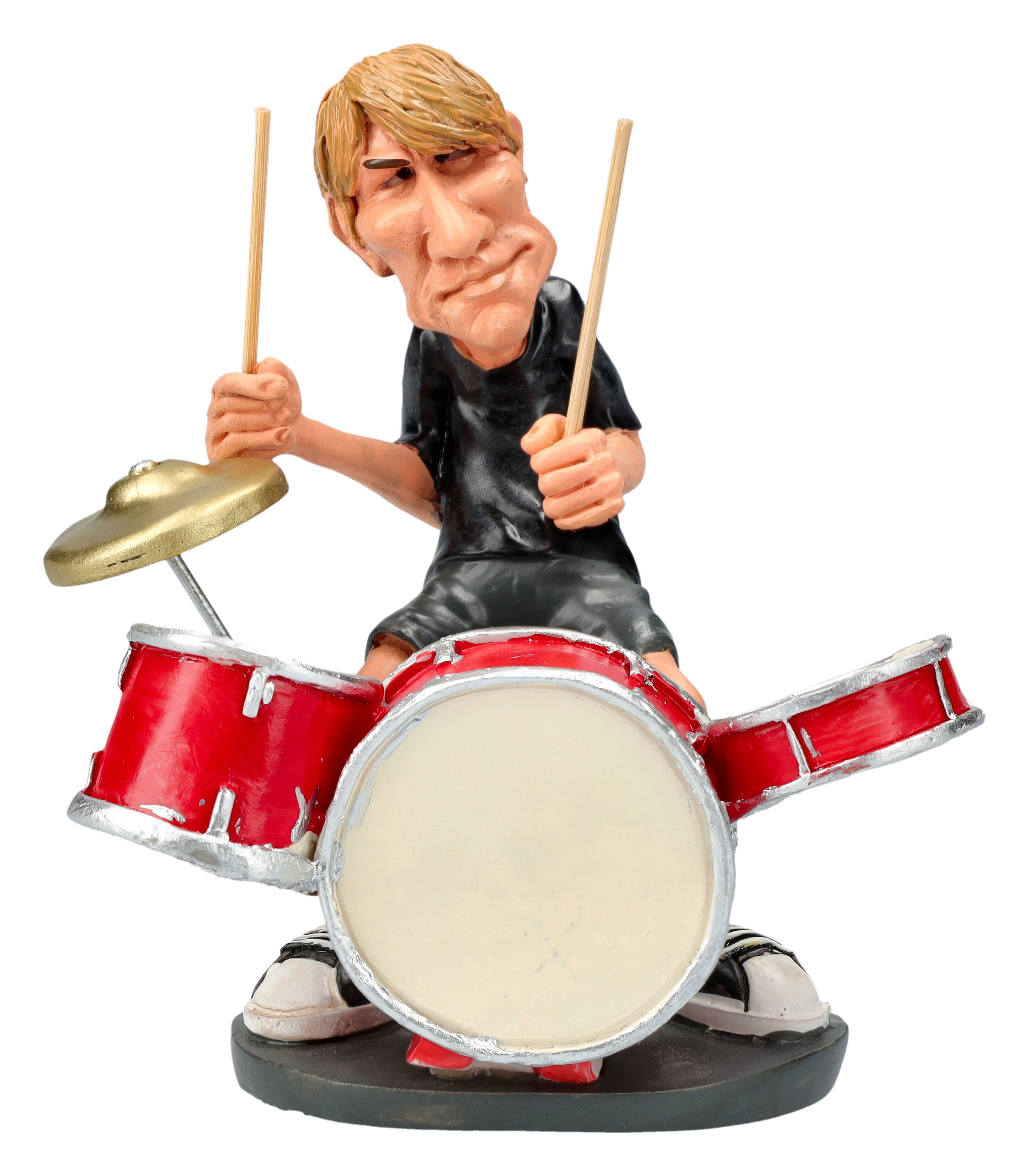 Dekofigur Lustige Rockstar Figur - Drummer Matt - Schlagzeuger Dekofigur Deko