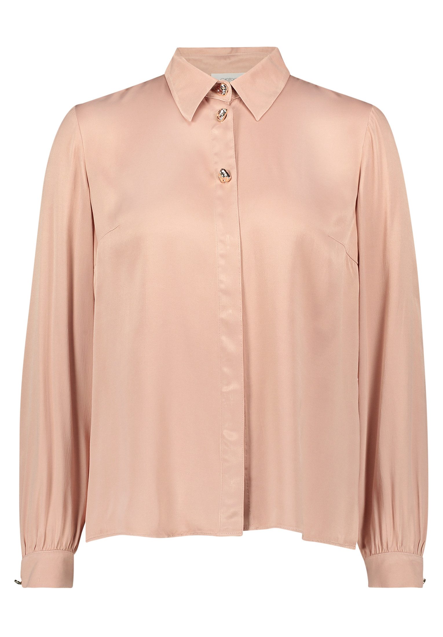 Satinbluse Damen mit Knöpfen
