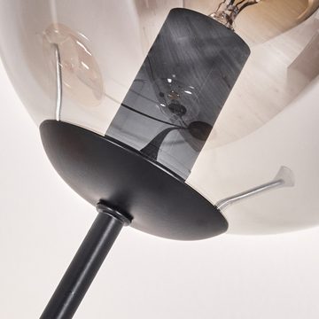 hofstein Stehlampe Stehlampe aus Metall/Glas in Schwarz/Klar/Rauch/Bernstein, ohne Leuchtmittel, Leuchte mit Glasschirmen(15cm), 170cm, 3 x E14, ohne Leuchtmittel