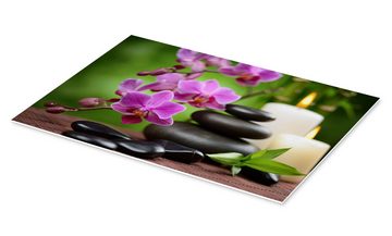Posterlounge Forex-Bild Editors Choice, Wellness-Stillleben mit Orchideen, Badezimmer Feng Shui Fotografie