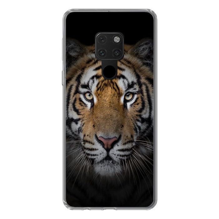 MuchoWow Handyhülle Tiger - Wildtiere - Porträt - Schwarz - Tiere Phone Case Handyhülle Huawei Mate 20 Silikon Schutzhülle