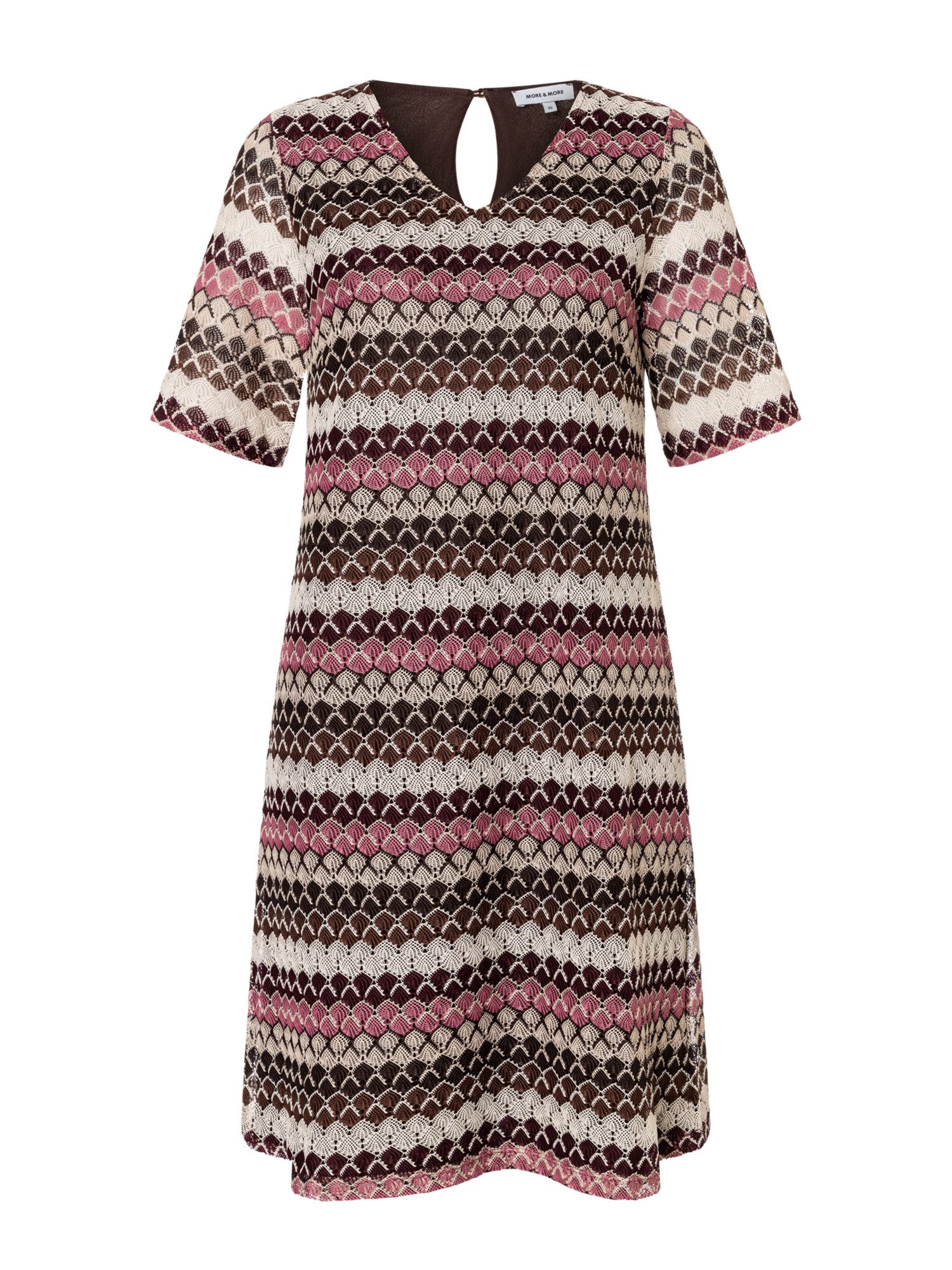 MORE&MORE Jerseykleid stylishes, gestreiftes Kleid, Wellenoptik