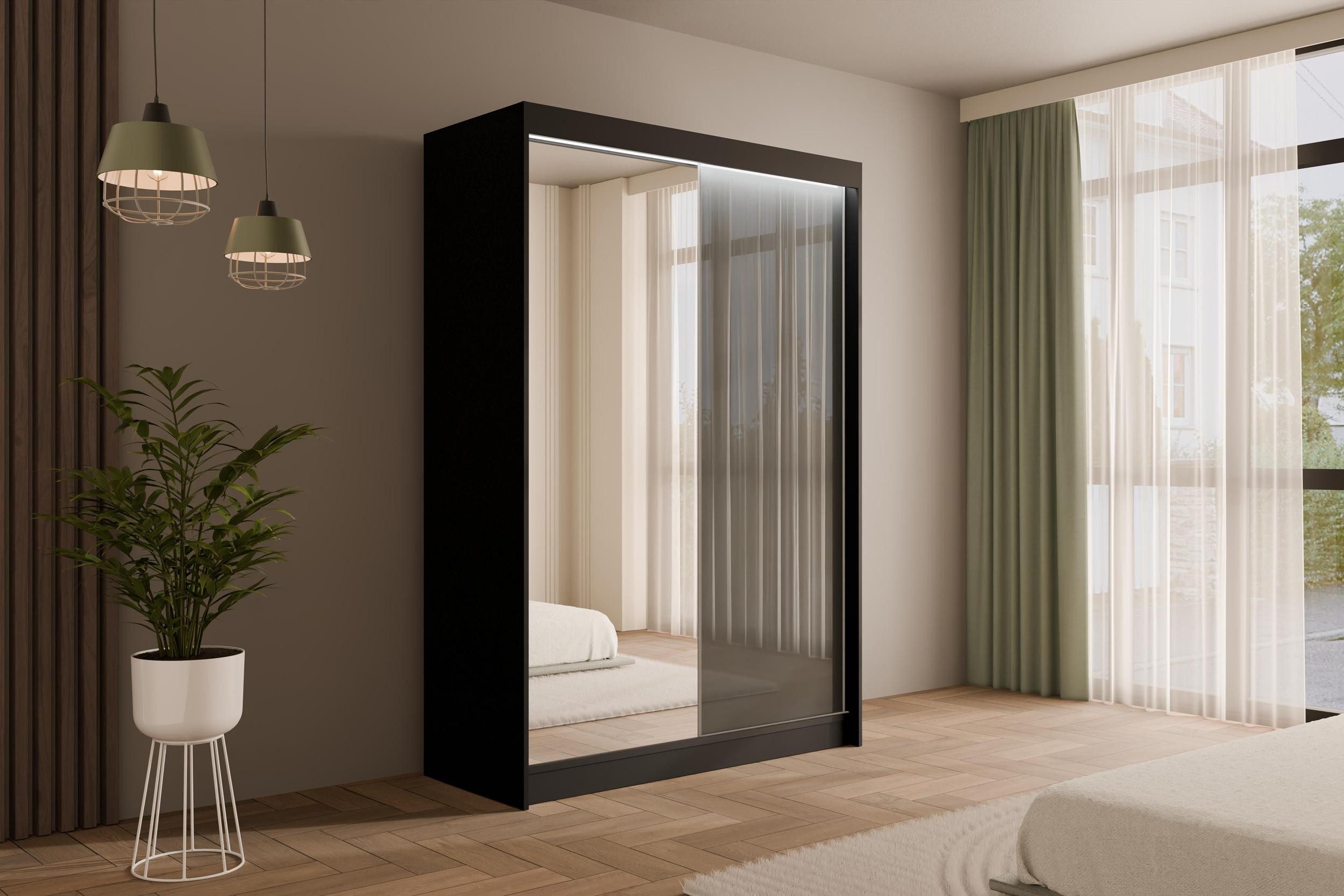 ALTDECOR Schiebetürenschrank VESLI (Kleiderschrank Garderobenschrank mit vi günstig online kaufen