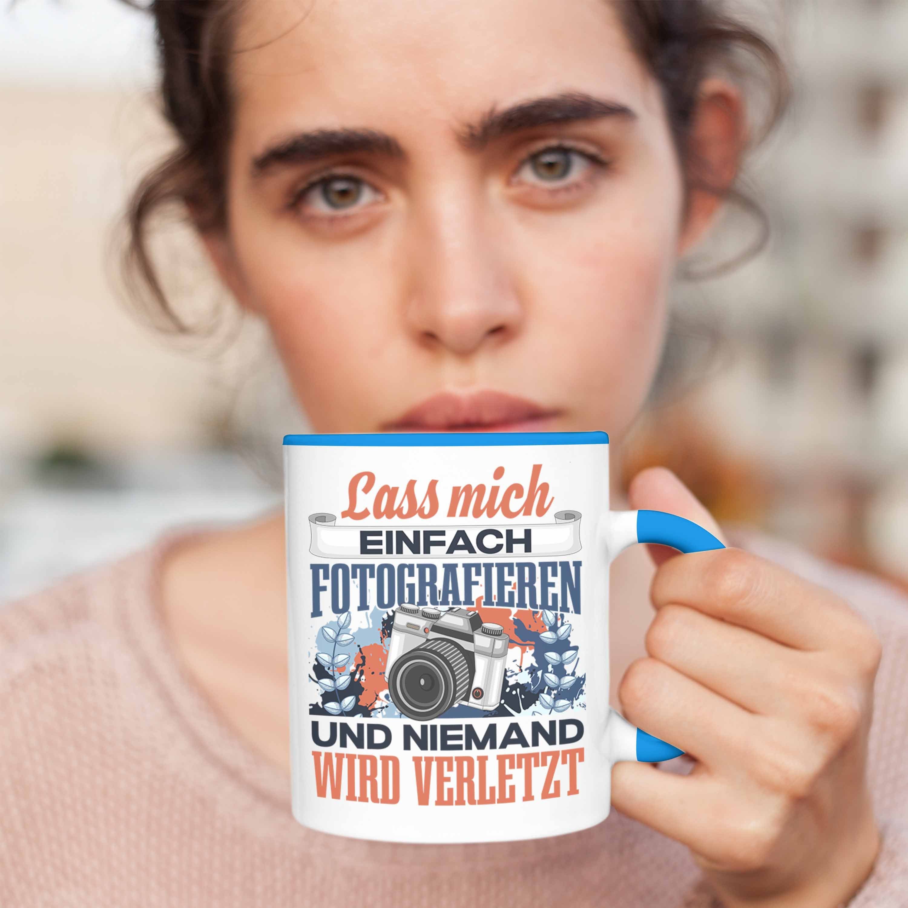 Geschenk Geschenkidee - Trendation L Tasse Fotograf Blau Fotographie Spruch Tasse Trendation