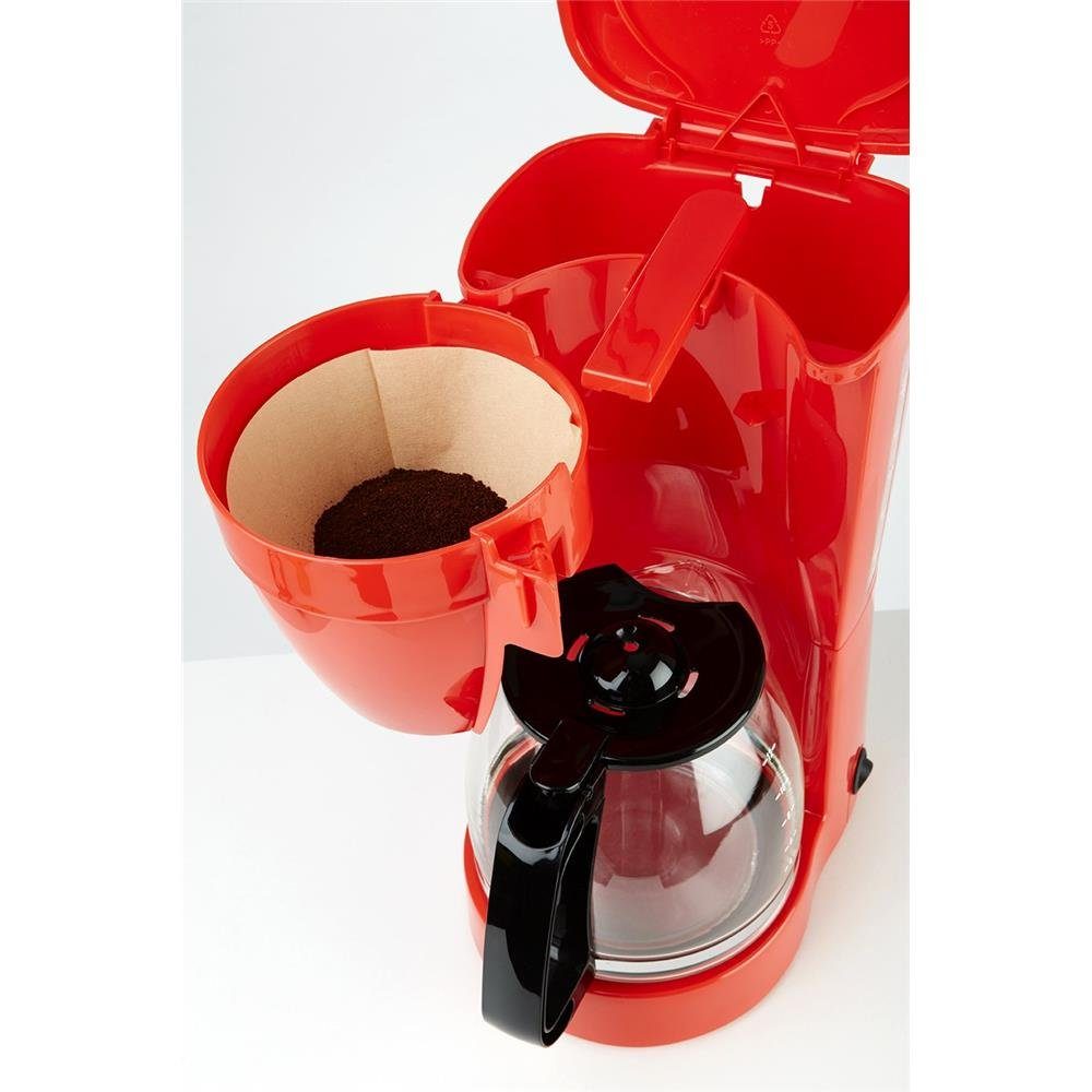 Filterkaffeemaschine Kaffeekanne, mit 10115, Glaskanne, 1x4, 1.5l Kaffeeautomat, Kaffeemaschine KORONA Rot 1x4, Papierfilter Permanentfilter
