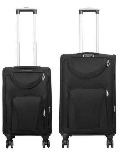 MONOPOL® Trolleyset 2-teilig - 68cm und 55cm - 4 Rollen - mit Dehnfalte - in 4 Farben - Koffer - Reisegepäck