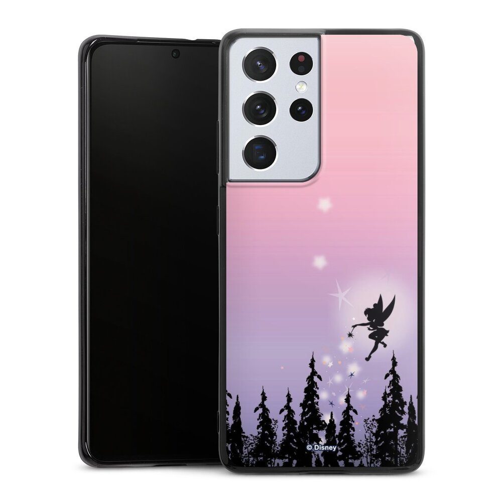 DeinDesign Handyhülle Disney Tinkerbell Offizielles Lizenzprodukt Tinker Bell Woods, Samsung Galaxy S21 Ultra 5G Silikon Hülle Bumper Case Smartphone Cover