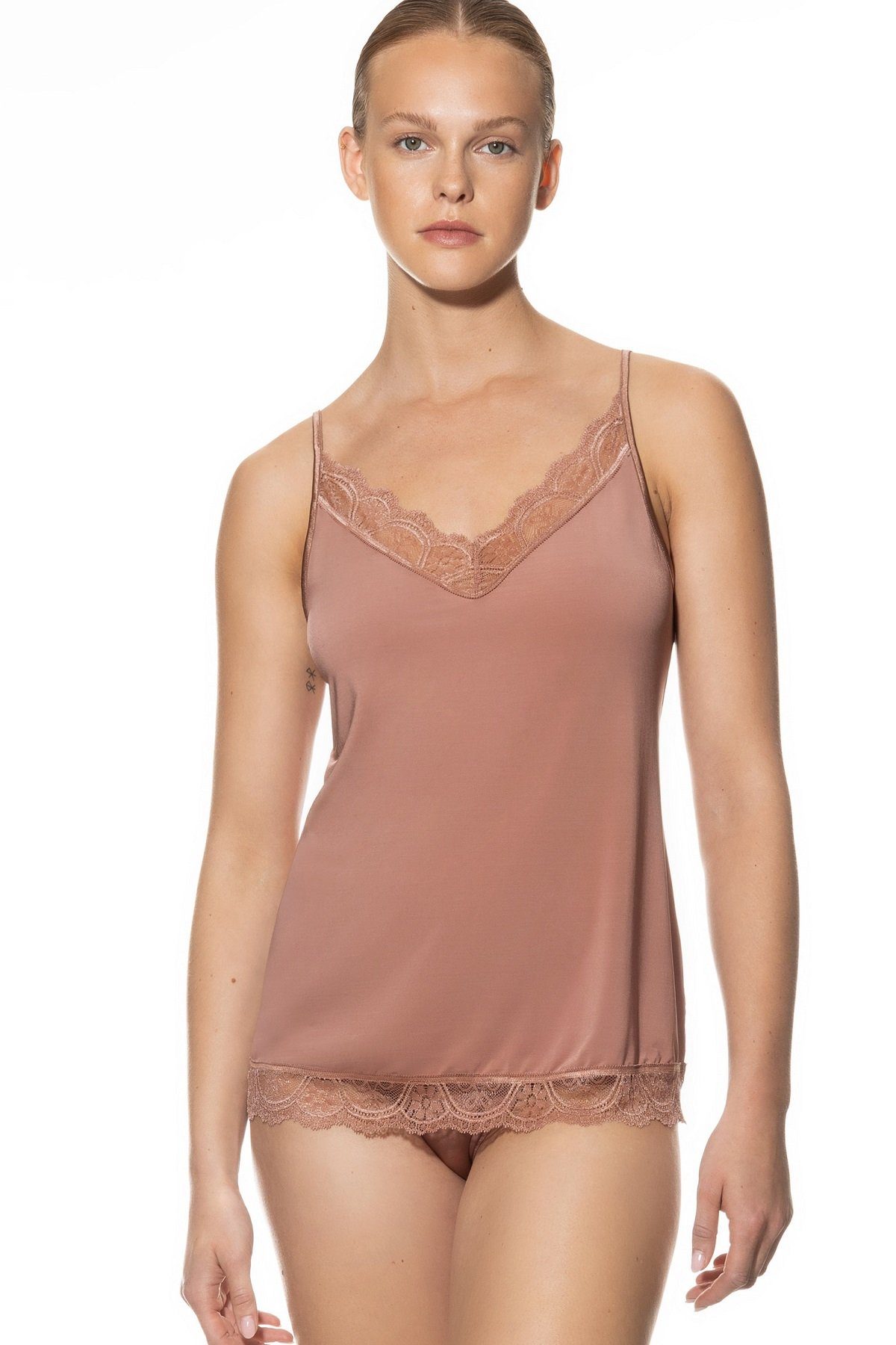 Mey Unterhemd Mey Camisole Poetry Fame 75134 creamy Nougat (1 Stück, 1-St., 1 Stück) Spitze