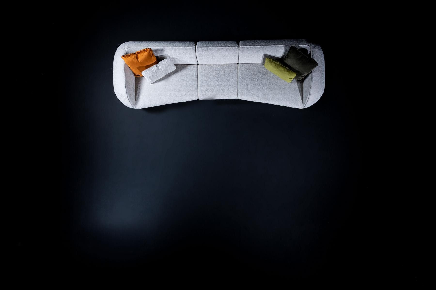 Xlmoebel Big-Sofa Sechssitzer Wohncouch aus hochwertigem Textil in zeitlosem Design, 1 Teile, Hergestellt in Europa