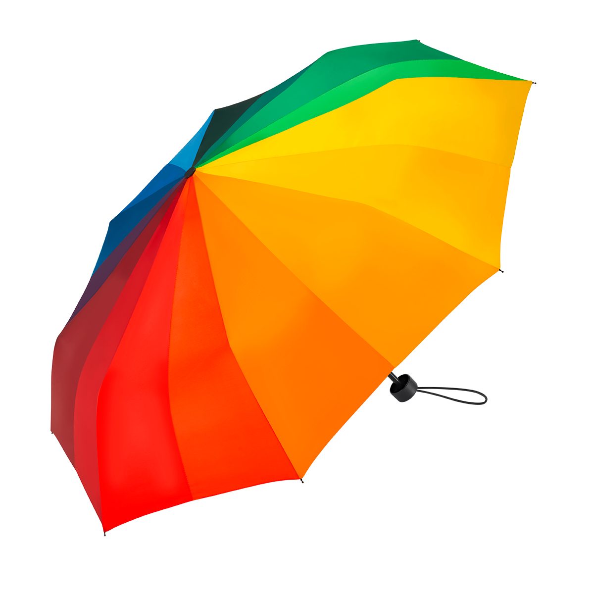 HAPPY RAIN Taschenregenschirm Regenschirm Regenbogen Multicolor, manuell, Ø 93 cm, windproof