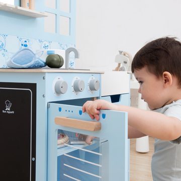 New Classic Toys® Spielzeug-Polizei Einsatzset Küchenzeile Kinderküche aus Holz Delfter Blau Holzküche Holzspielzeug
