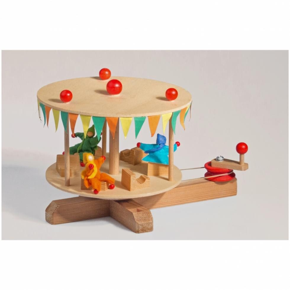 Spielzeug Kraul Spiel, Karussell mit 3 Püppchen - Bausatz