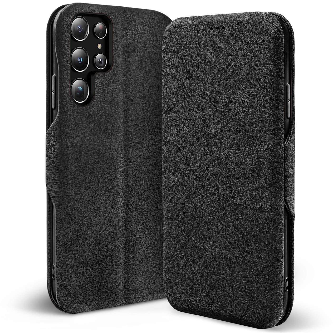 CoolGadget Handyhülle Business Premium Hülle Für Samsung Galaxy S24 Ultra 6,1 Zoll, Handy Tasche mit Kartenfach für Samsung S24 Ultra Schutzhülle