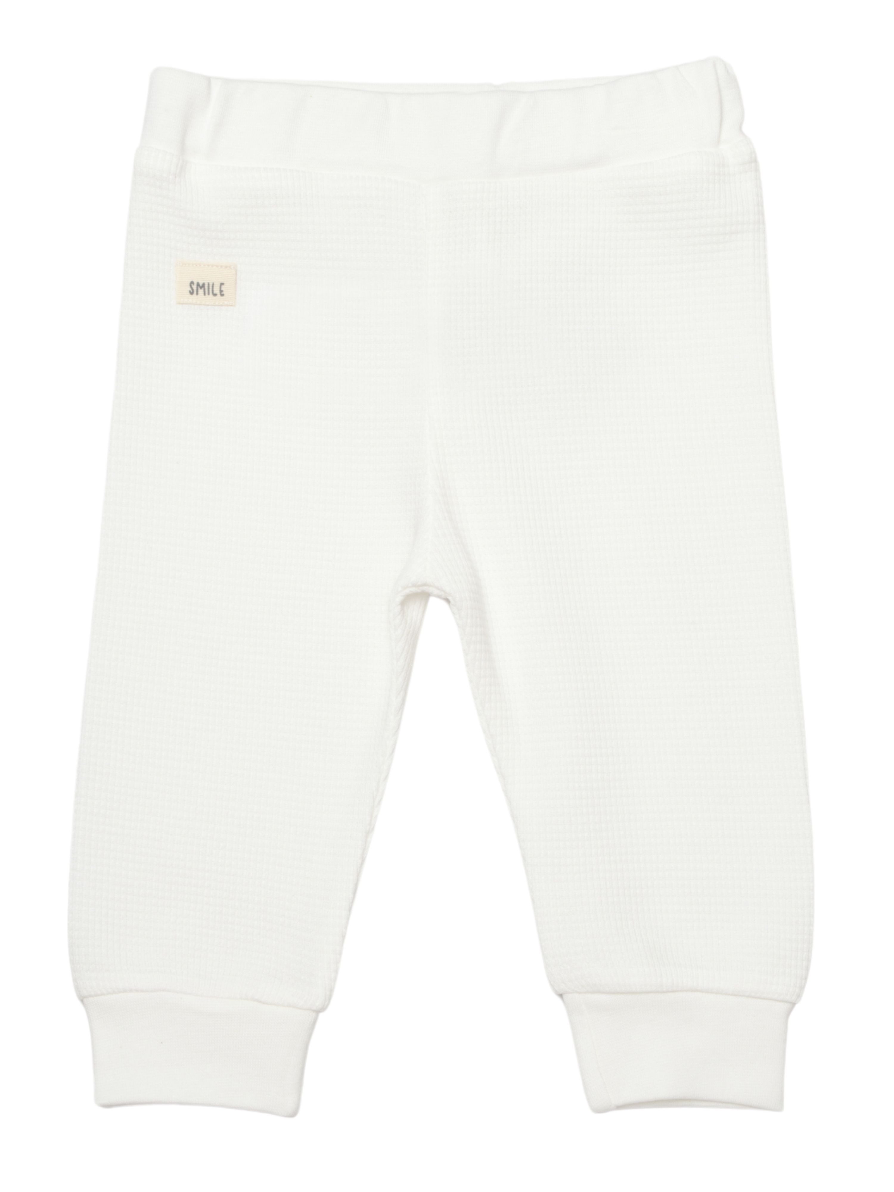 biorganic Funktionshose Baby Waffle Smile für Jungen und Mädchen Unisex Hose (1-tlg) Waffelmuster, Bio-Baumwolle, Größe 68 - 86
