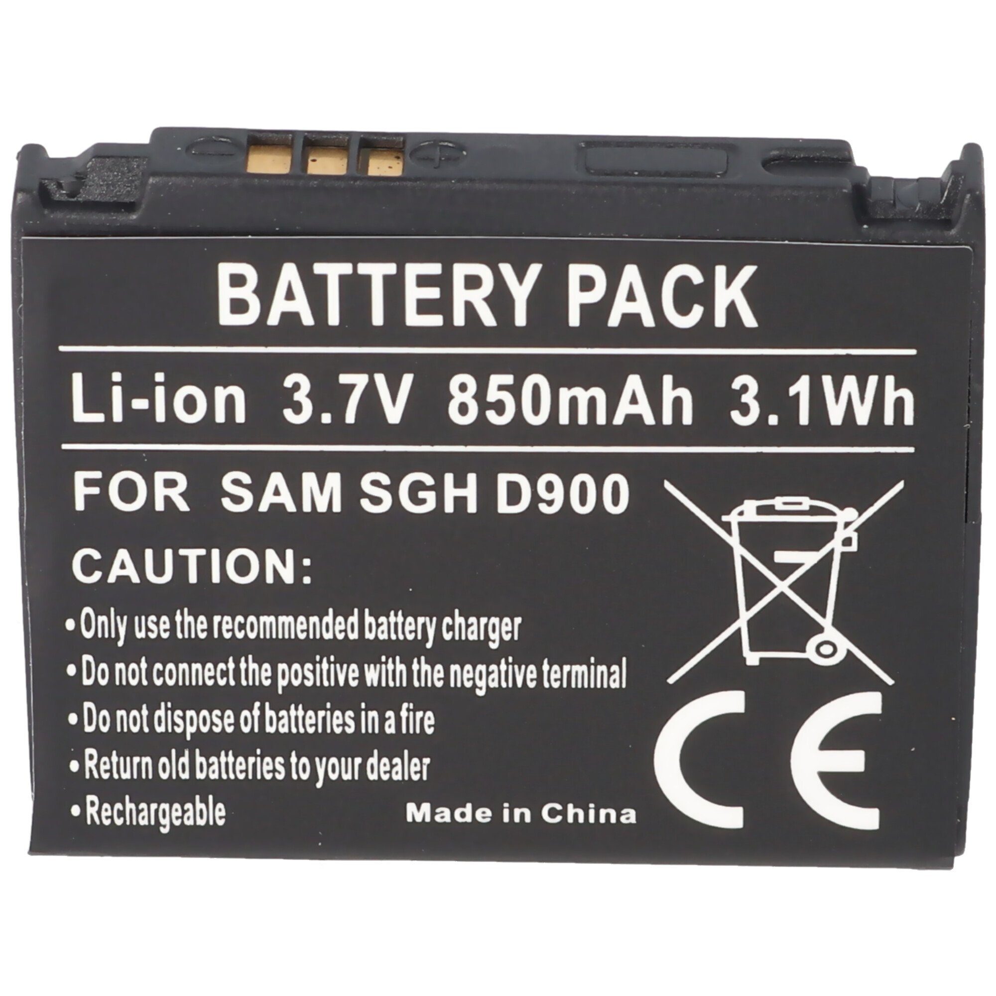 Akku passend für Samsung SGH-D900, -E780, -E788, AB50344CECSTD, 50344 Akku