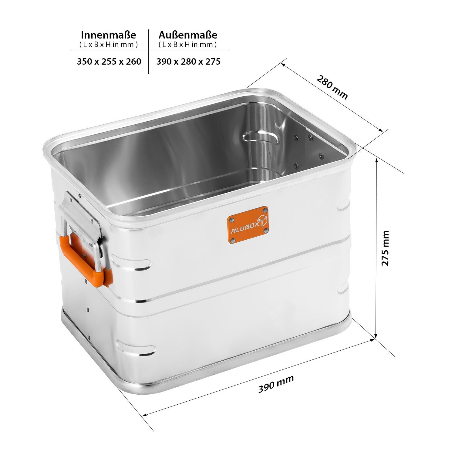 ALUBOX Aufbewahrungsbox Lagerbox Stapelboxen (23 Liter), günstig online kaufen