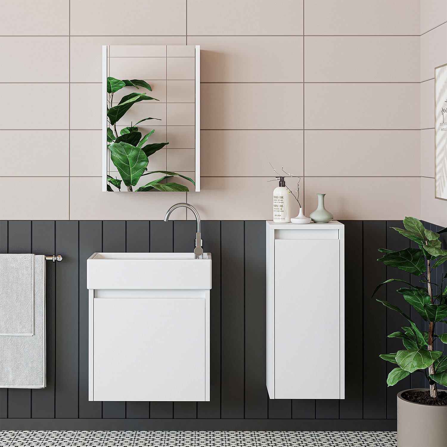 Roomart Badmöbel-Set MINI 50, (Komplett-Set für günstig online kaufen