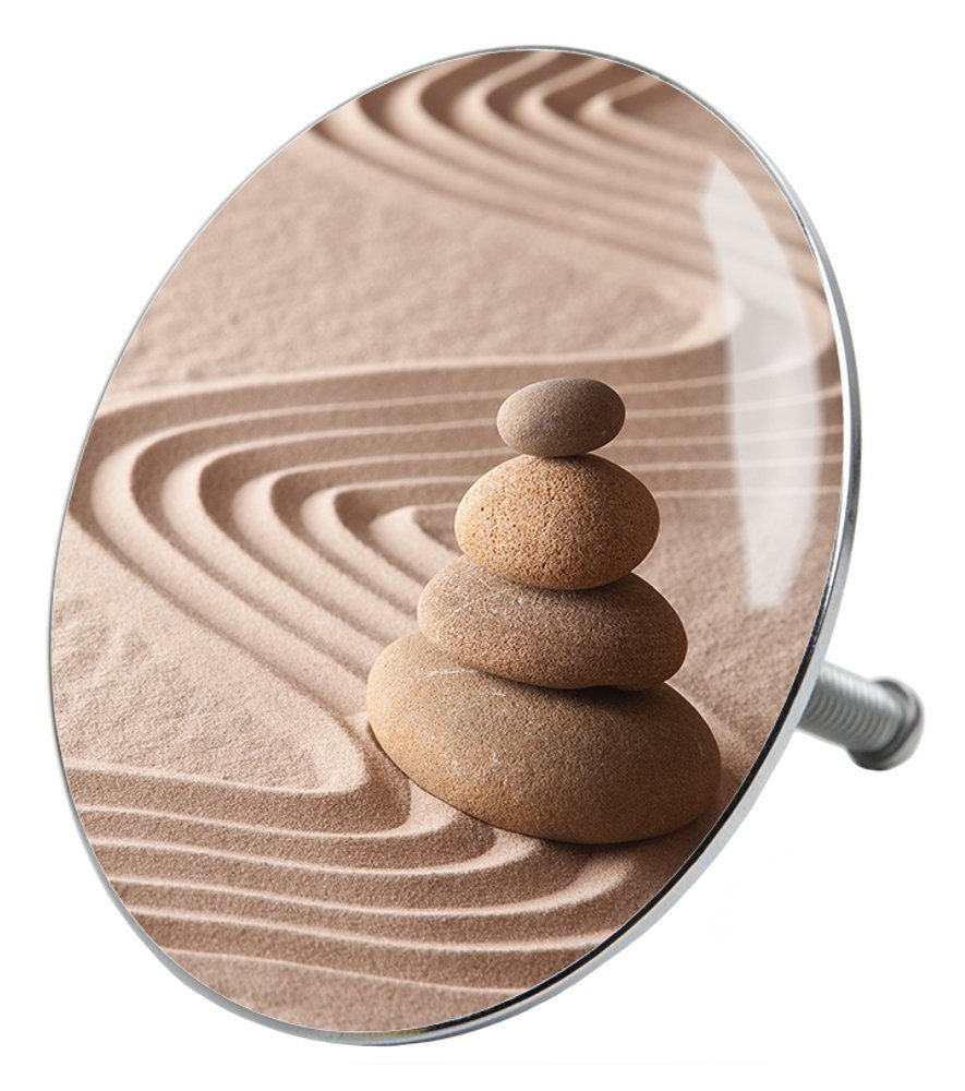 Sanilo Badewannenstöpsel Zen, Ø 7.2 cm, hochwertig, universell, mit Motiv, 100% wasserdicht