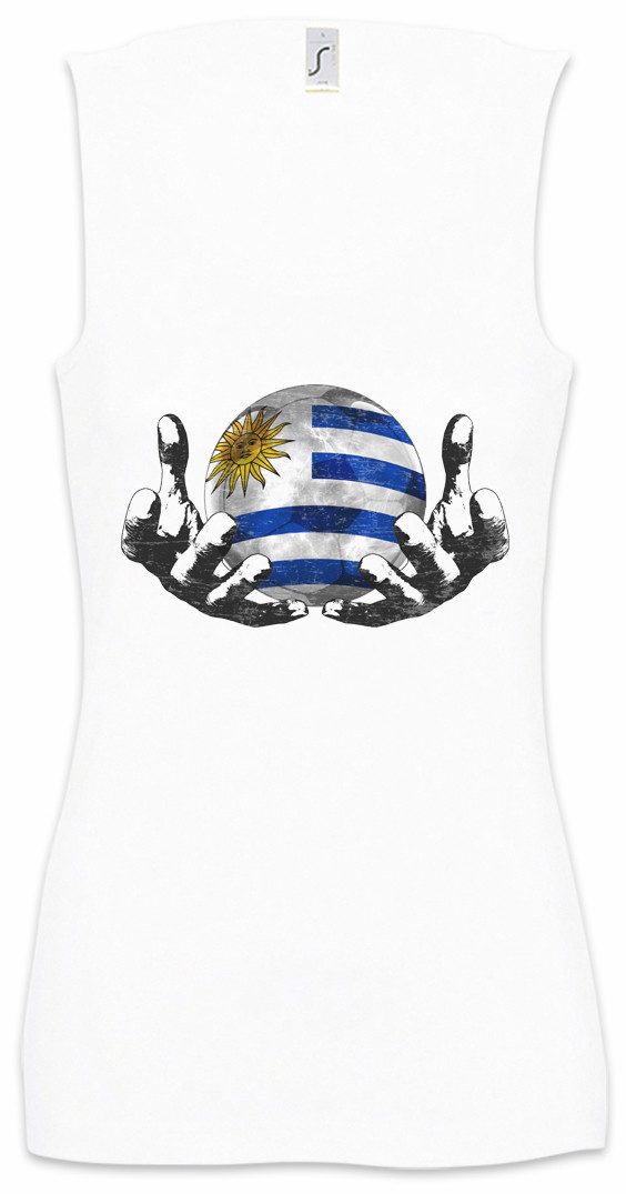 Tanktop Uruguay Football Magic Ball Ärmelloses Damen T-Shirt Uruguayisch