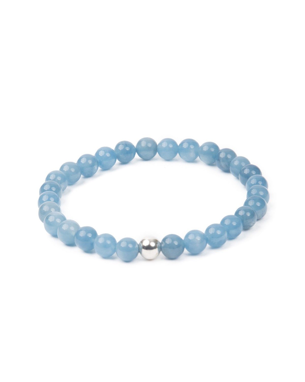 MayTree Armband Armband Aquamarin (Stück, 1-tlg), mit Perle aus 925Silber