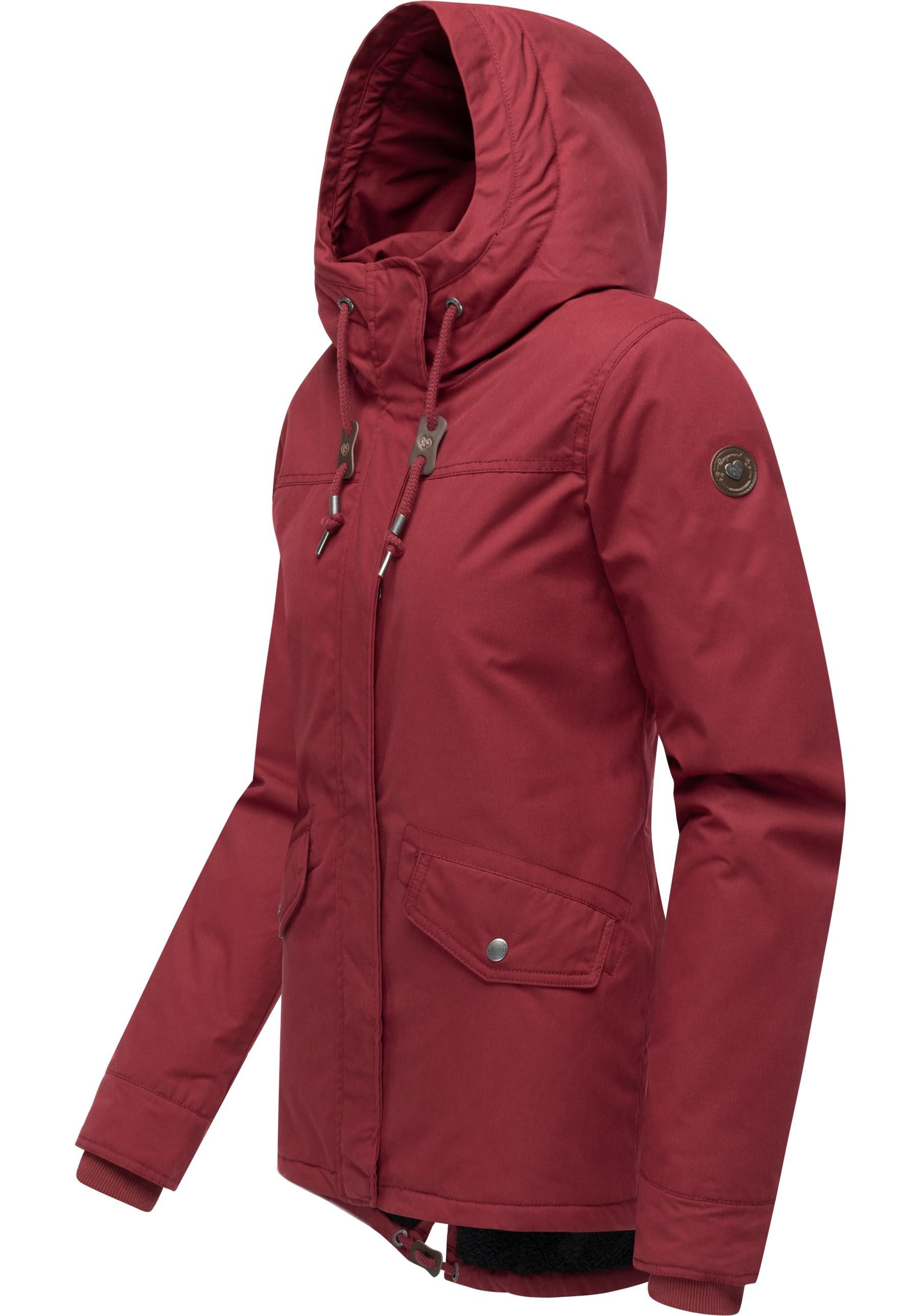 Ragwear Winterjacke Parkker Warm YOUMODO Winter Parka mit kuscheligem Teddy-Innenfutter