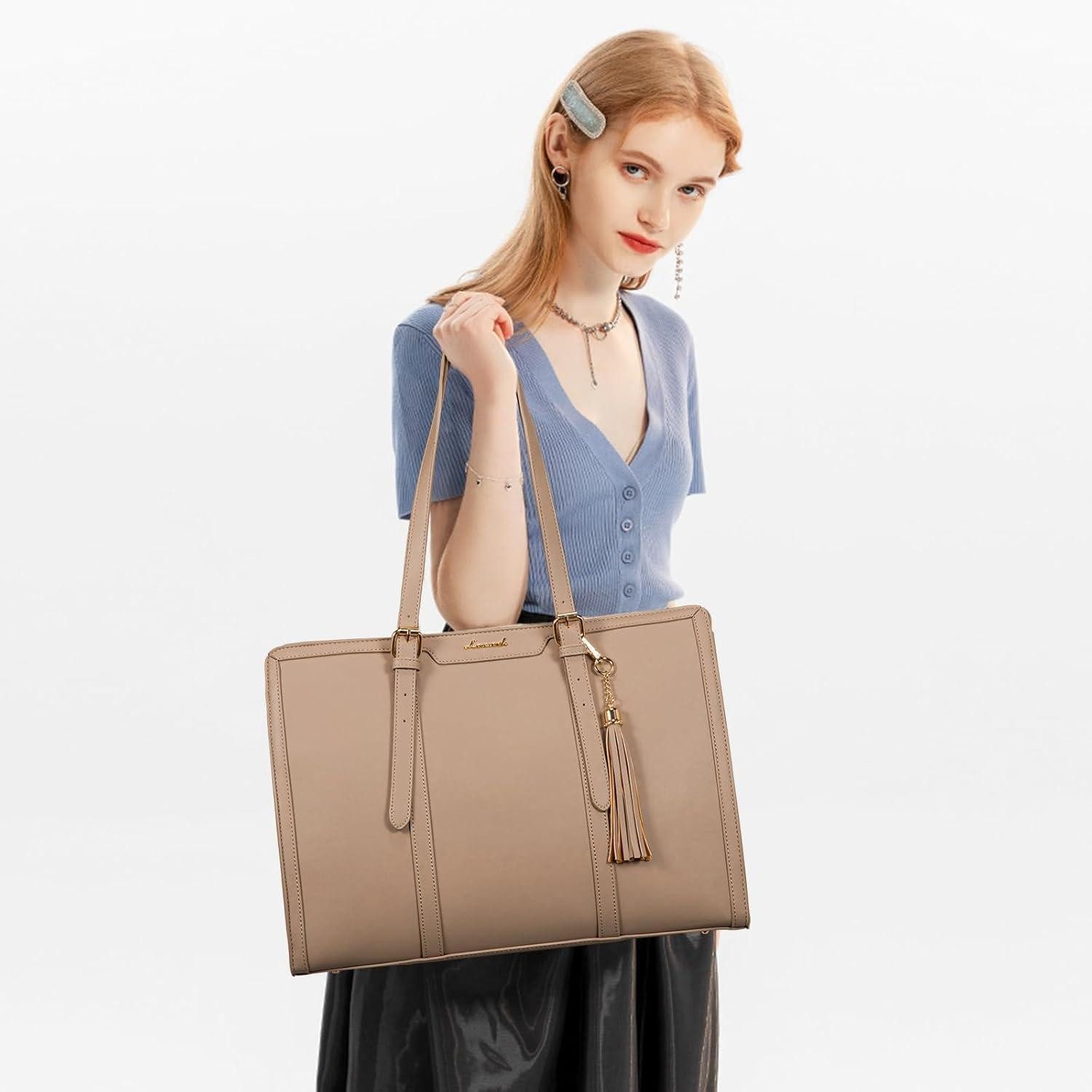LuxusKollektion Laptoptasche Schultertasche Damen Laptoptasche 15,6 Zoll Handtasche Groß Tote Bag