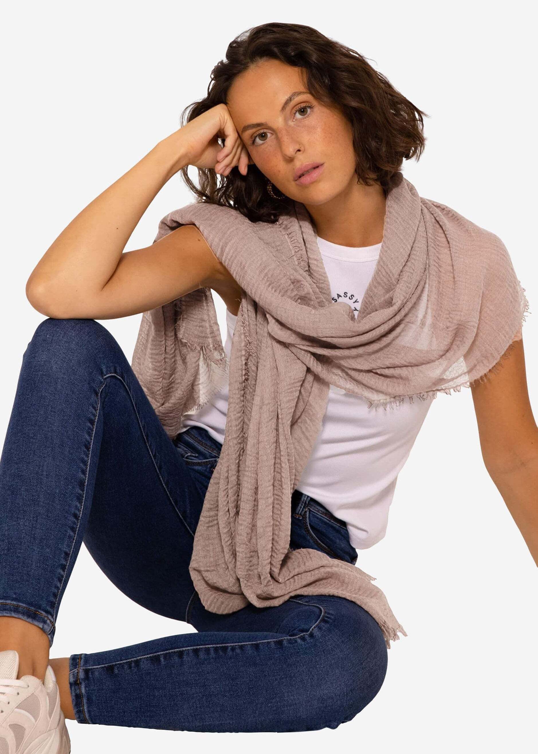 SASSYCLASSY Schal Musselin Schal für Damen, günstig online kaufen