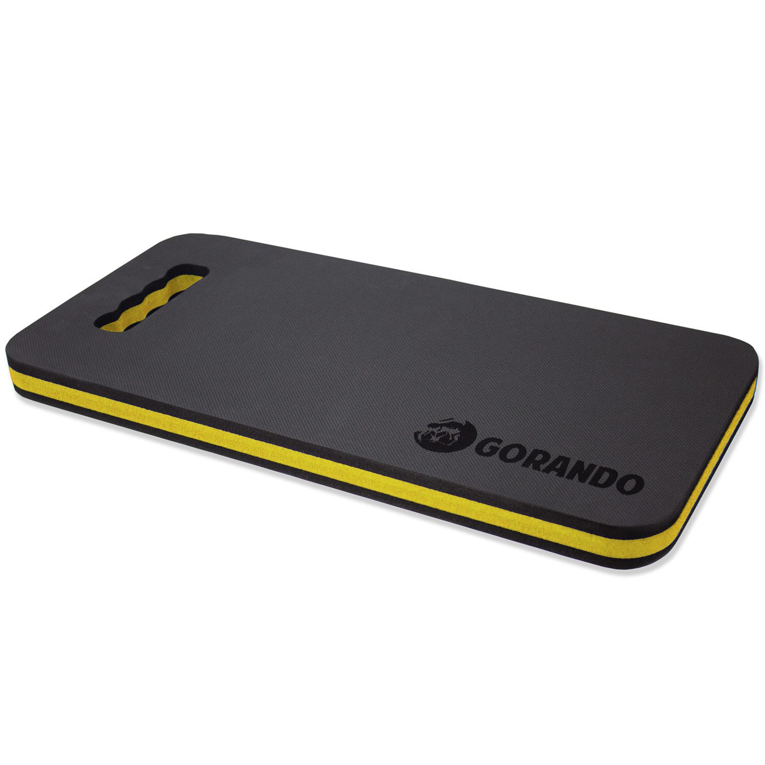 GORANDO Kniekissen GORANDO Premium Knieunterlage für Garten Haus Werkstatt 44x22cm gelb, (1-St)