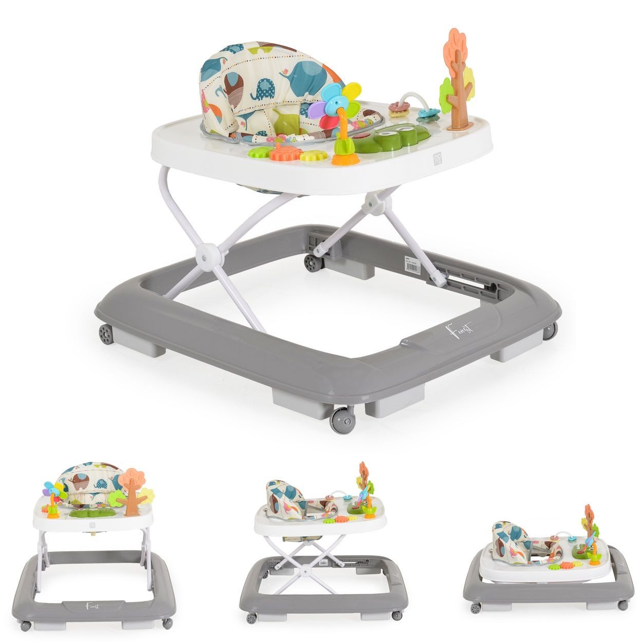 Moni Lauflernhilfe Lauflernhilfe Forest Lieder, Lichter Spielcenter Räder faltbar Stopper 12 kg