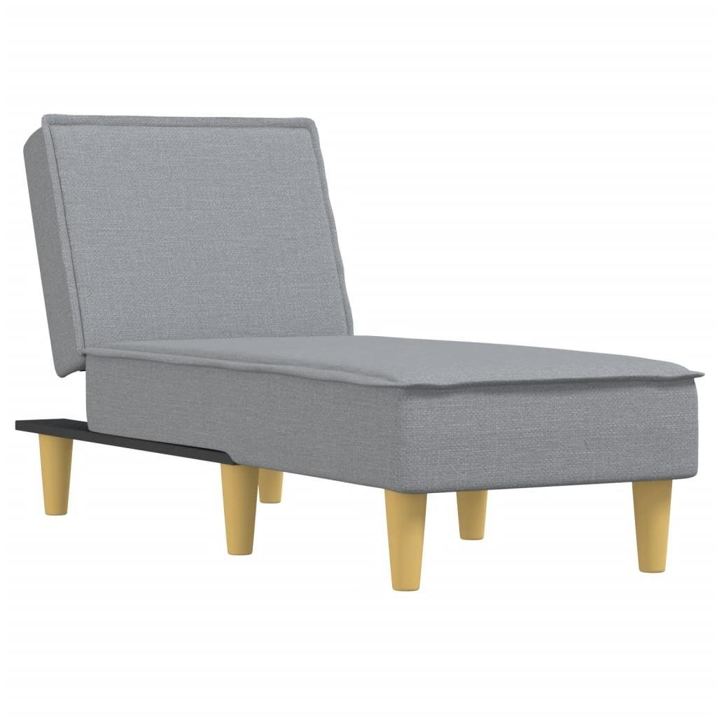 vidaXL Chaiselongue Chaiselongue Hellgrau Stoff, 1 Teile