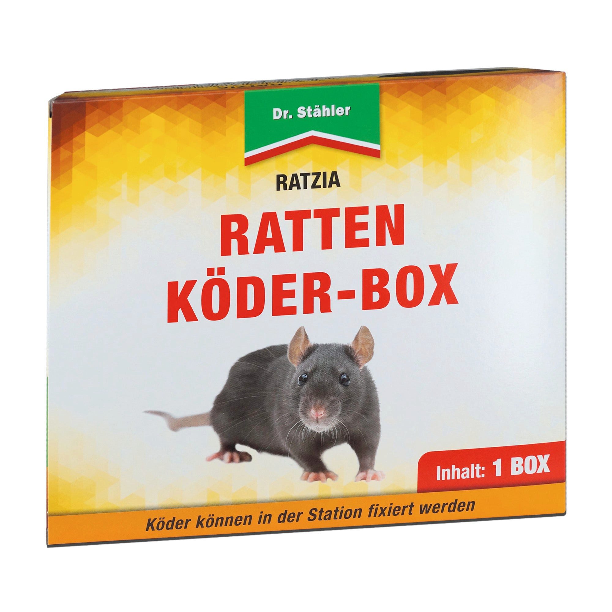 Dr. Stähler Tierfallen-Köder Ratzia Rattenköder-Box: Rattenködern im Innen- und Außenbereich, 1-St., Für Innen- und Außenbereiche geeignet Einfache Befüllung und Reinigung