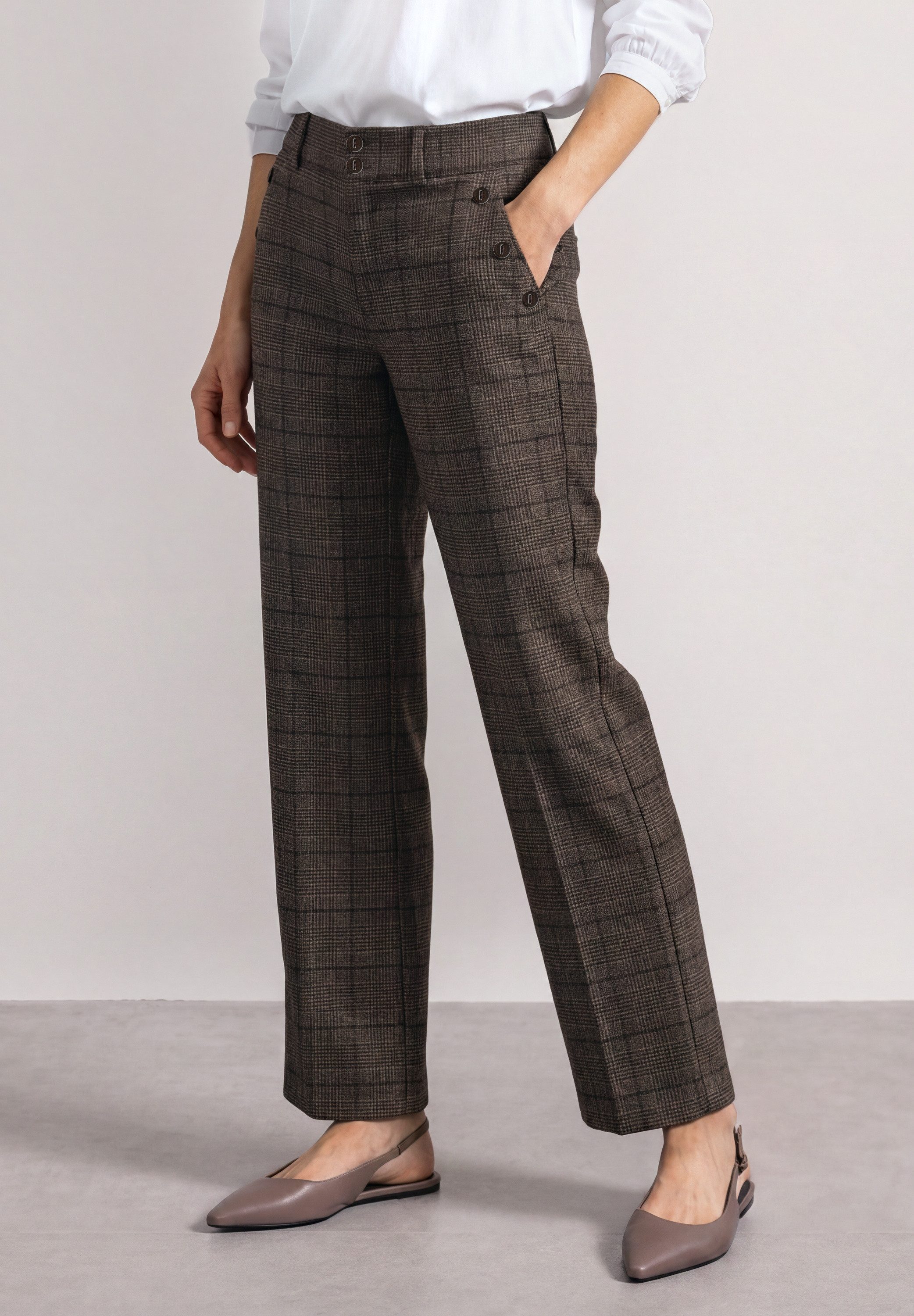 STREET ONE Stoffhose High Waist