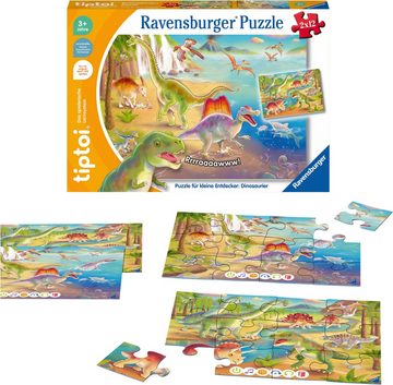 Ravensburger Puzzle tiptoi® Puzzle für kleine Entdecker: Dinosaurier, 24 Puzzleteile, Made in Europe, FSC® - schützt Wald - weltweit