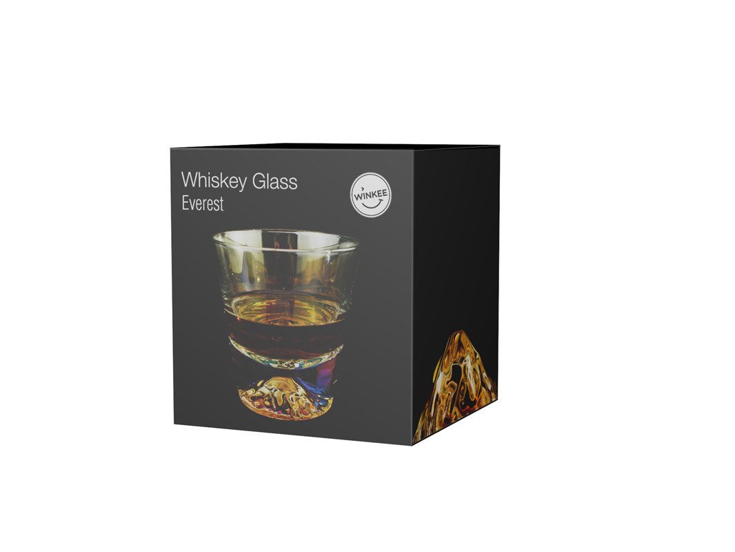 Winkee Whiskyglas Everest, Glas, ca. Ø 9,5 x 9,5 cm, für 300 ml