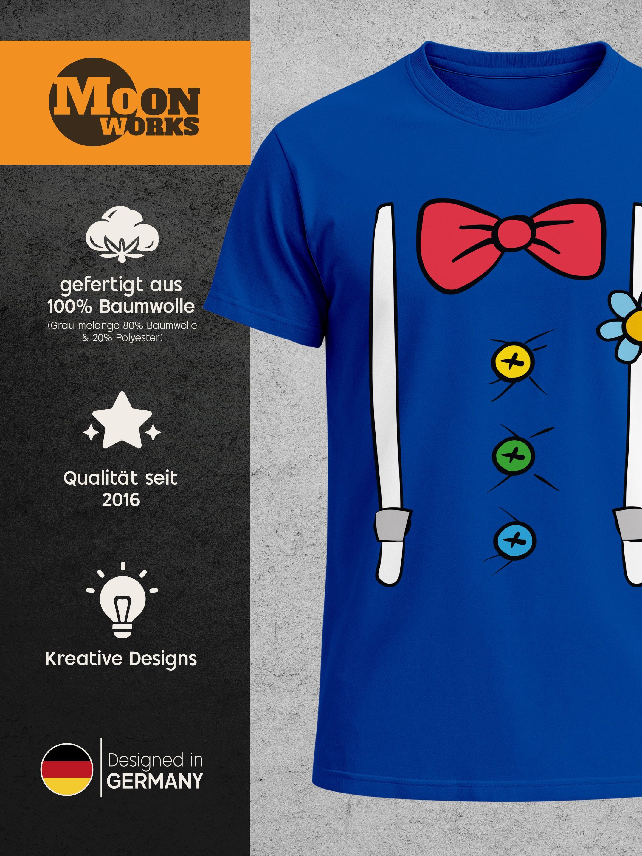 MoonWorks Print-Shirt Herren T-Shirt Fasching Karneval Clown Kostüm-Ersatz Verkleidung Last mit Print