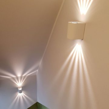 Licht-Trend Wandleuchte Baleno LED-Wandleuchte für Außen und Innen Weiß, Warmweiß