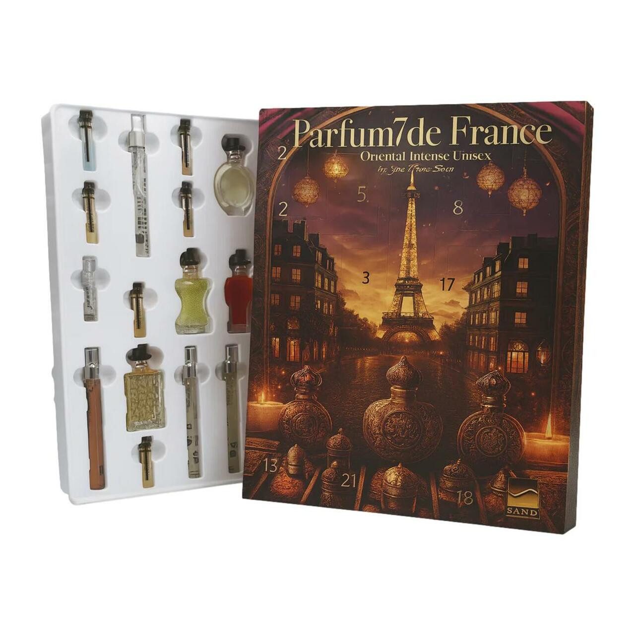 Jean-Pierre Sand Adventskalender Damen Adventskalender Parfum de France Orient Unisex, 24 Überraschungen, Vorfreude auf Weihnachten