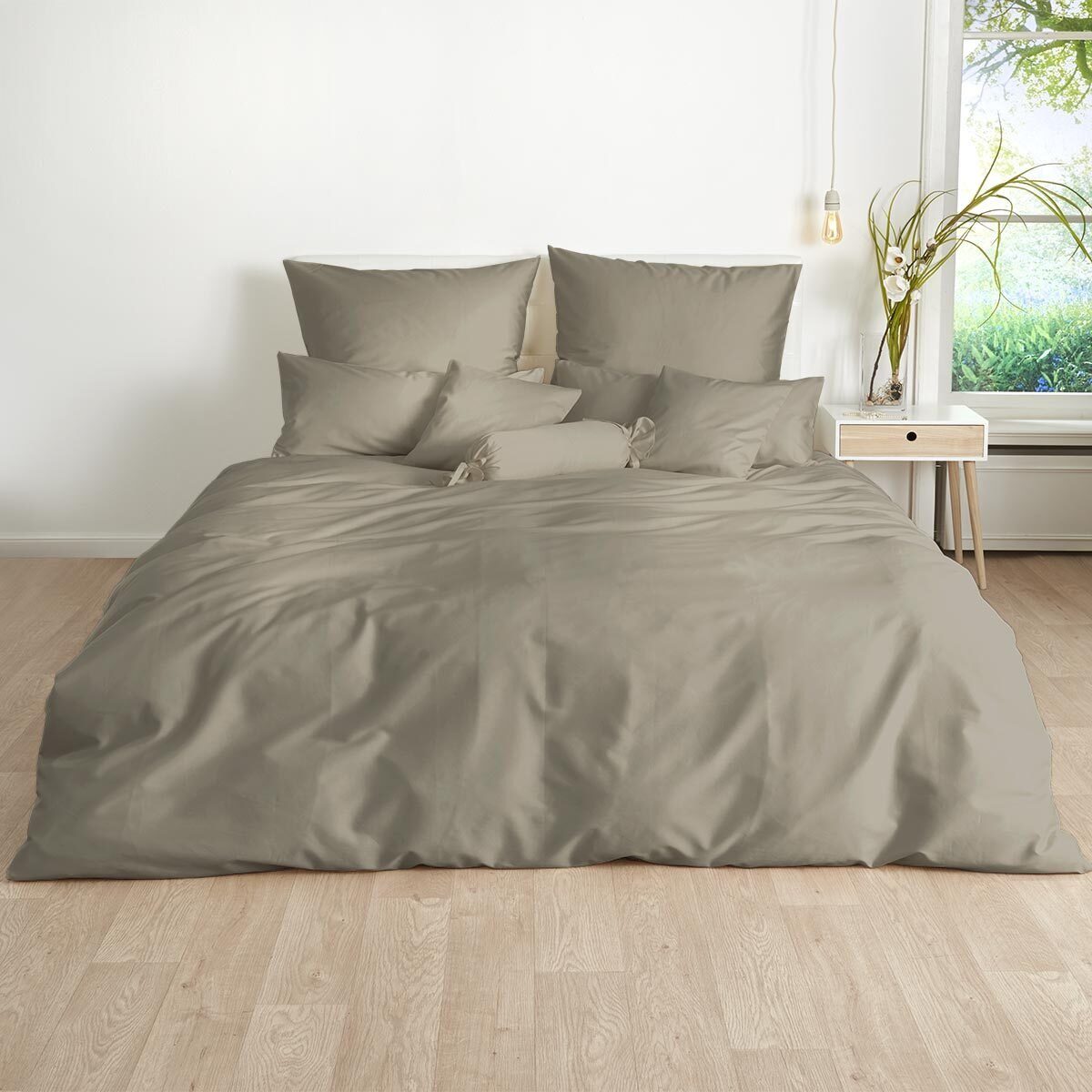 TRAUMSCHLAF Bettwäsche Uni, Mako Satin, 3 günstig online kaufen