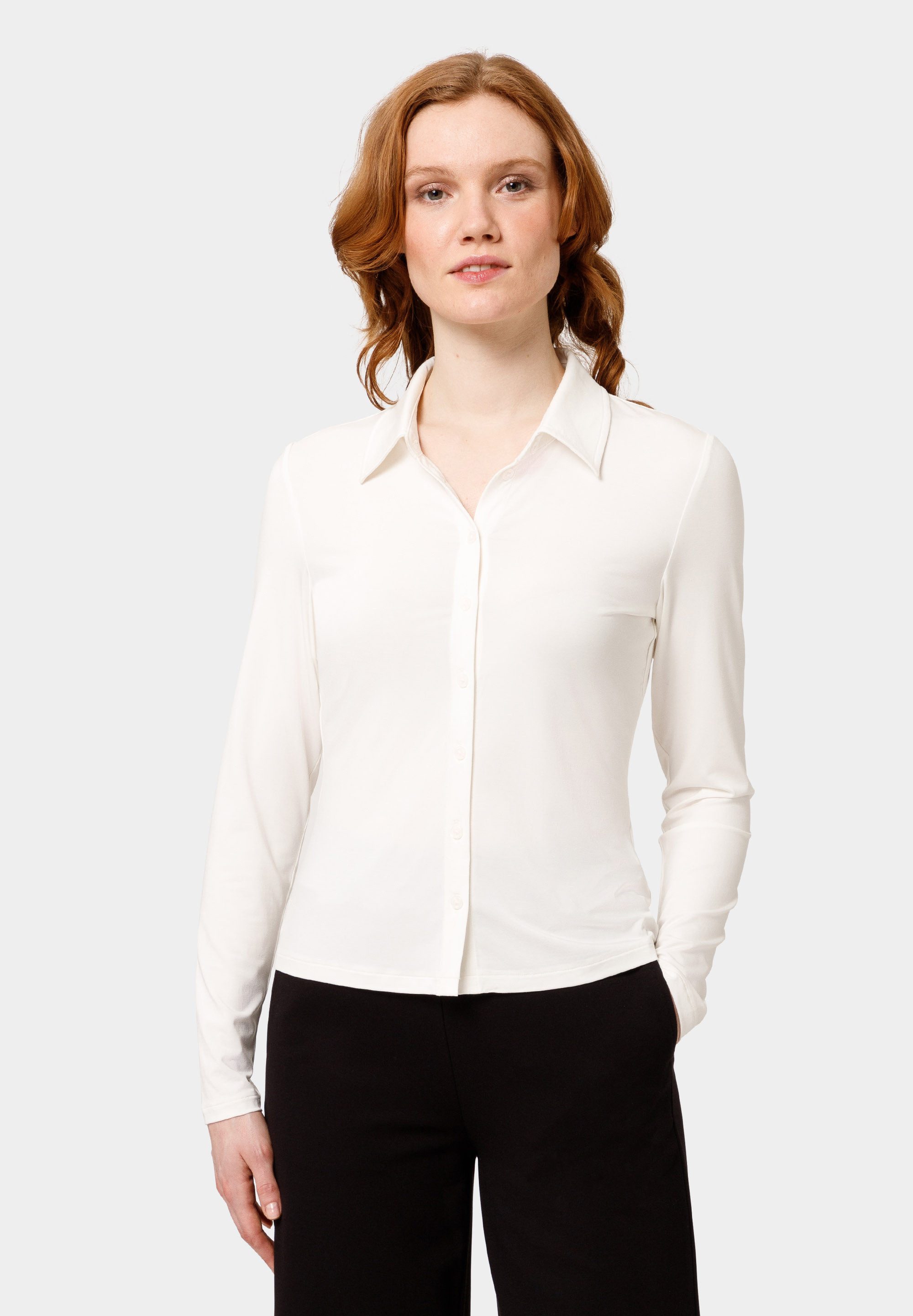 Les Lunes Yoga & Relax Shirt SUNNY Blouse Slim Fit Blouse, Schmal, Hemdkragen, Slim Fit, elante Damenbluse, Shirt