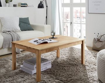 MCA furniture Couchtisch Alfons (Wohnzimmertisch aus geölter Wildeiche, vollmassiv, 105 x 65 cm), keilverzinkt