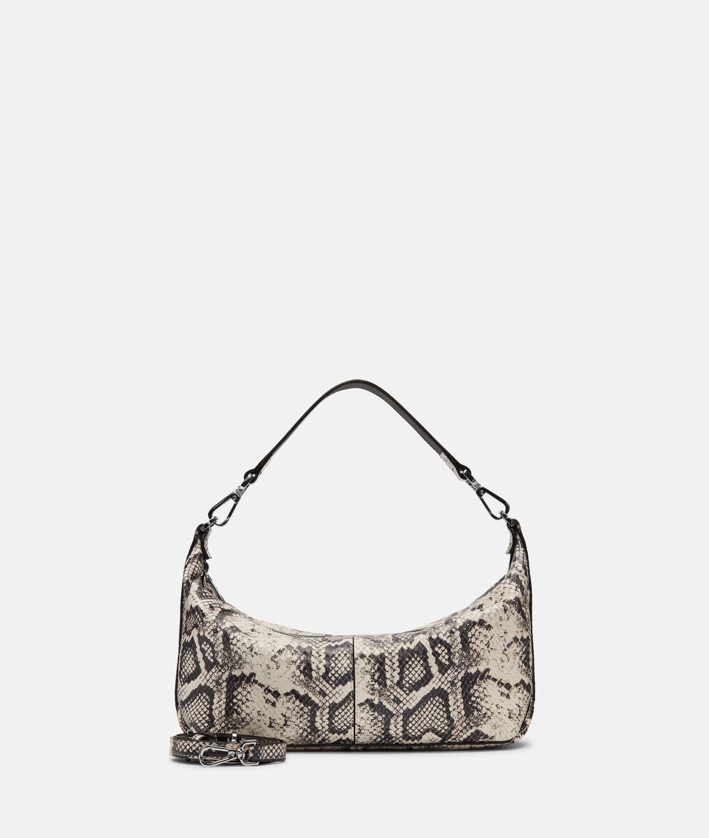 Liebeskind Berlin Schultertasche Hobo, Handliche Schultertasche in Snake-Optik