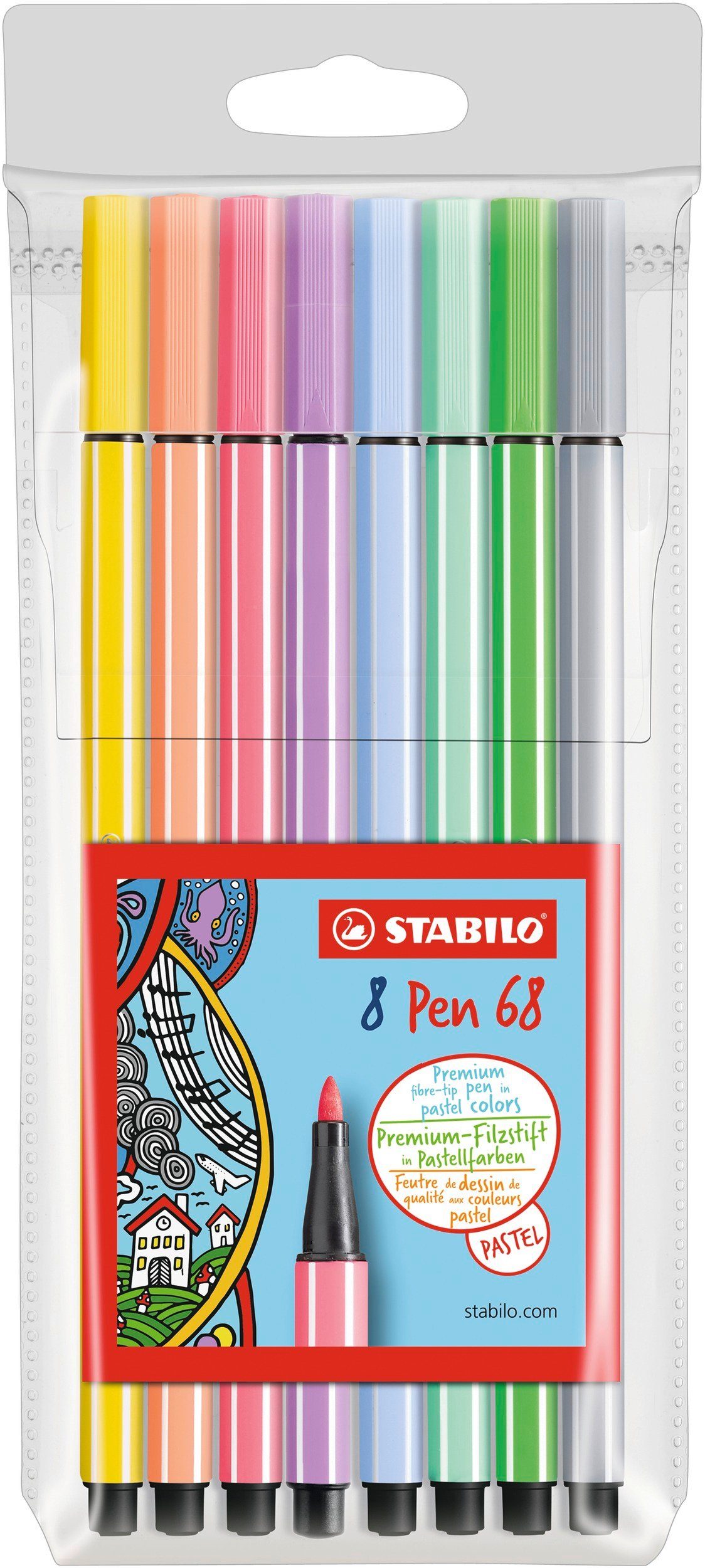 STABILO Faserstift Fasermaler Stabilo Pen 68 Pastel