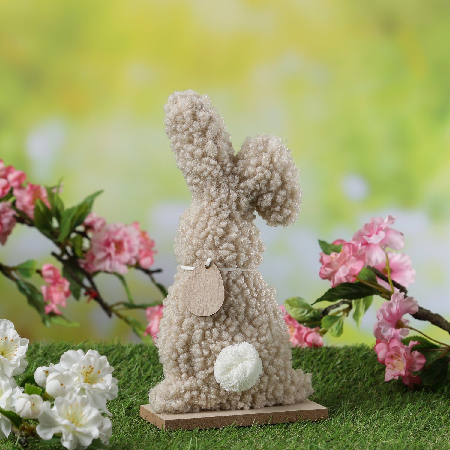 MARELIDA Osterhase Hase Osterhase Teddy Plüschhase Osterdeko Dekofigur H: 23cm beige (1 St)