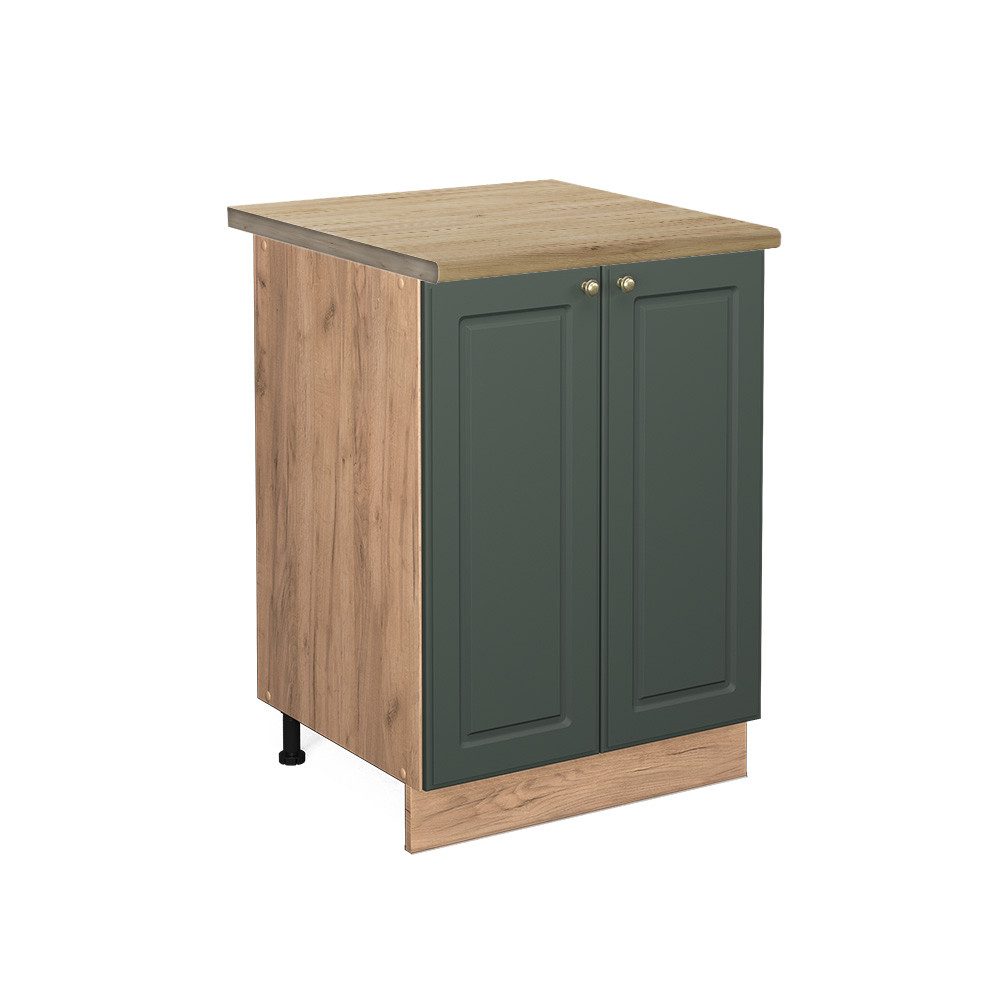 Vicco Unterschrank Fame-Line, Grün-Gold Landhaus/Goldkraft Eiche, günstig online kaufen
