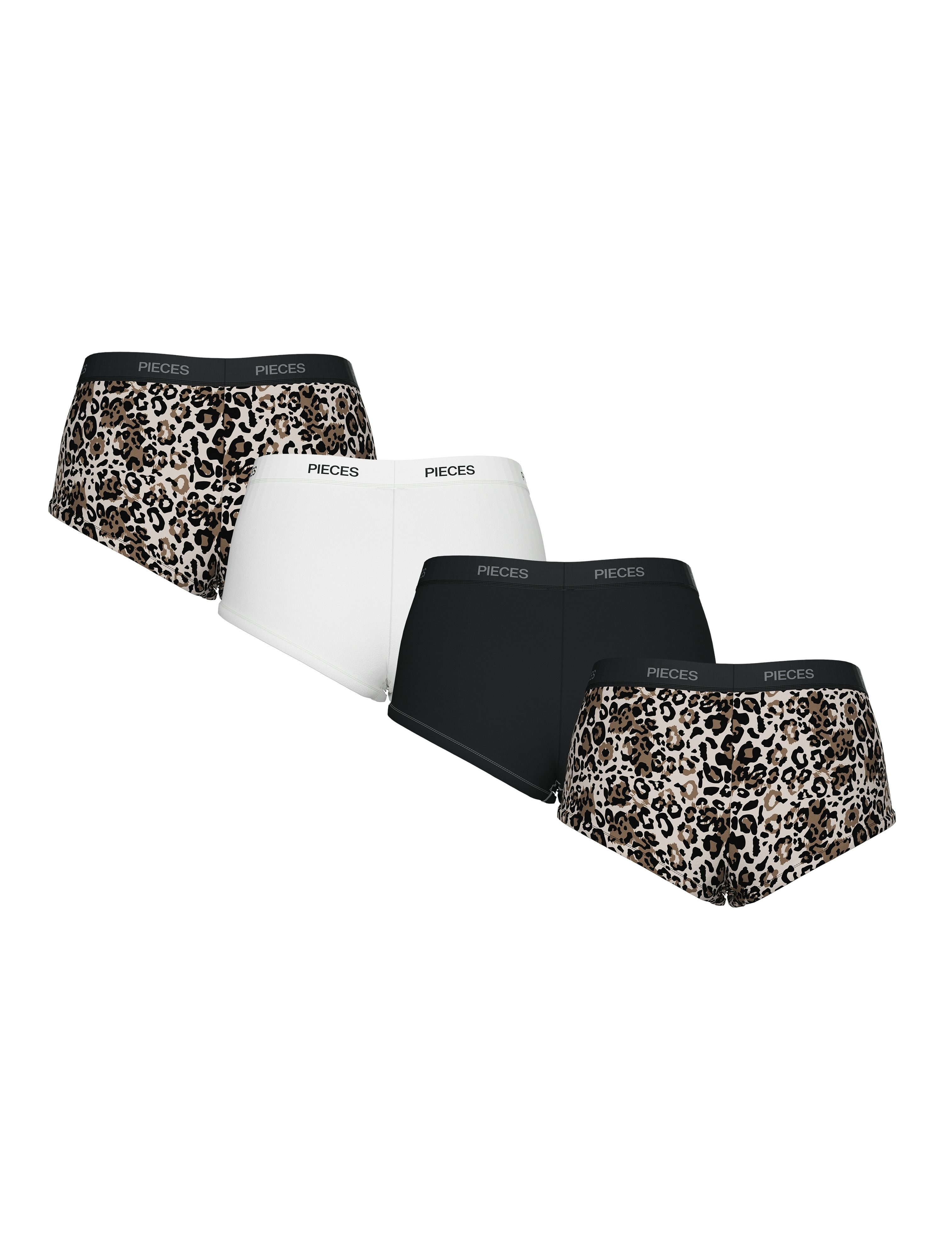 pieces Hipster PCLOGO LADY 4 PACK AOP/SOLID NOOS BC (Packung, 4-St) günstig online kaufen