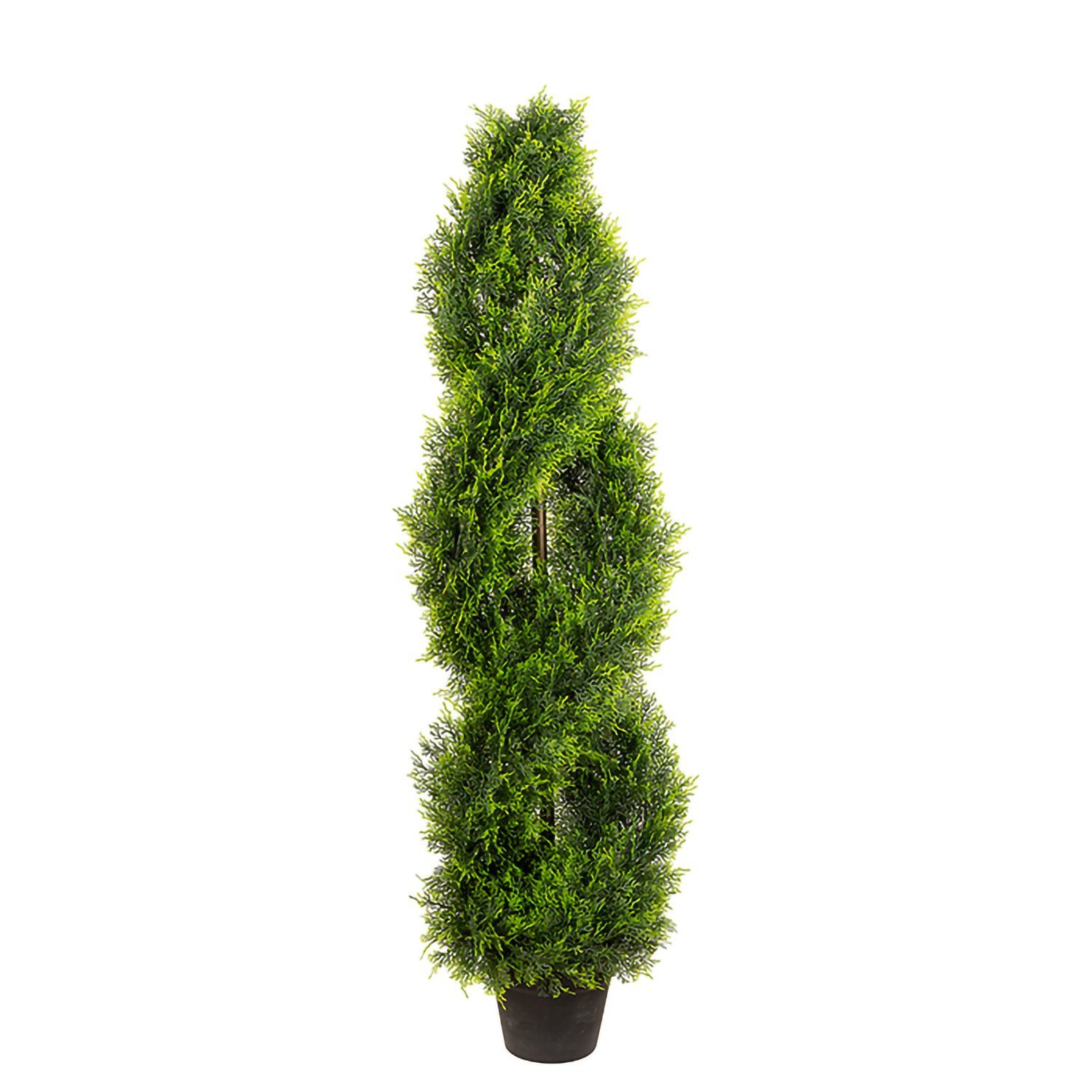 Kunstpflanze FINK Spirale Zypresse - grün - H. 120cm x B. 33cm, Fink